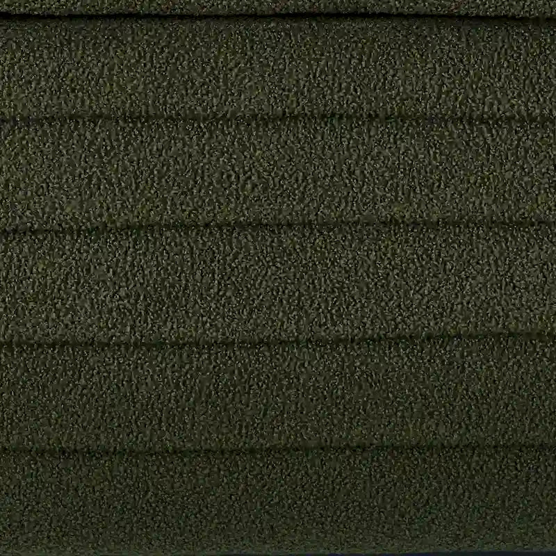 Panca Contenitore Ottomana Ovale con Rivestimento in Tessuto Teddy, Nessun assemblaggio richiesto