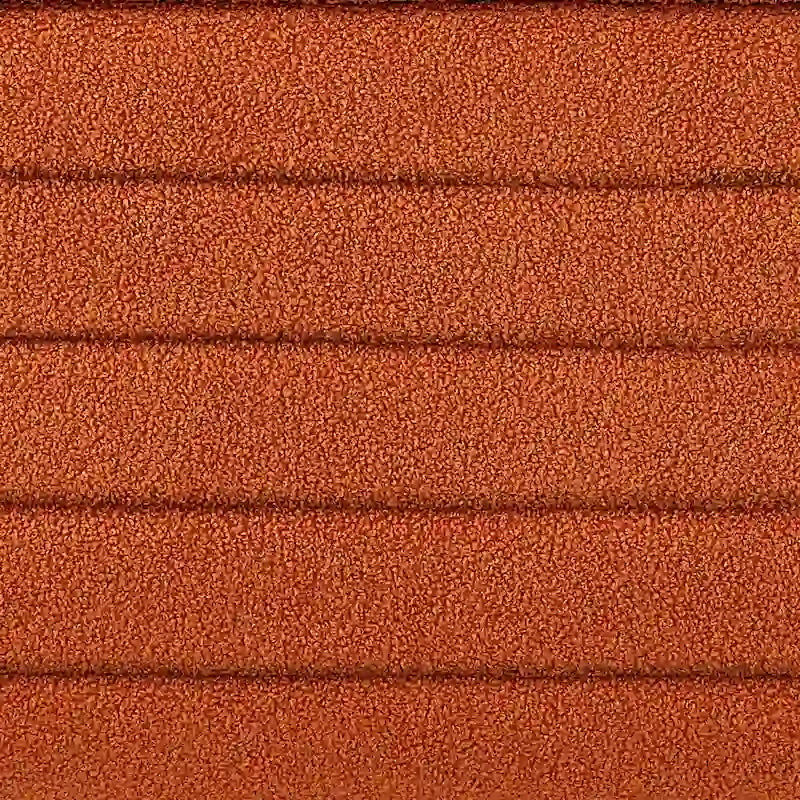 Panca Contenitore Ottomana Ovale con Rivestimento in Tessuto Teddy, Nessun assemblaggio richiesto