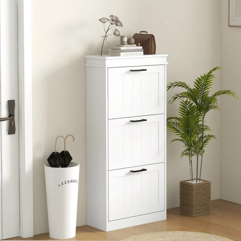 Mobile contenitore in legno verde con 4 ante e 2 cassetti
