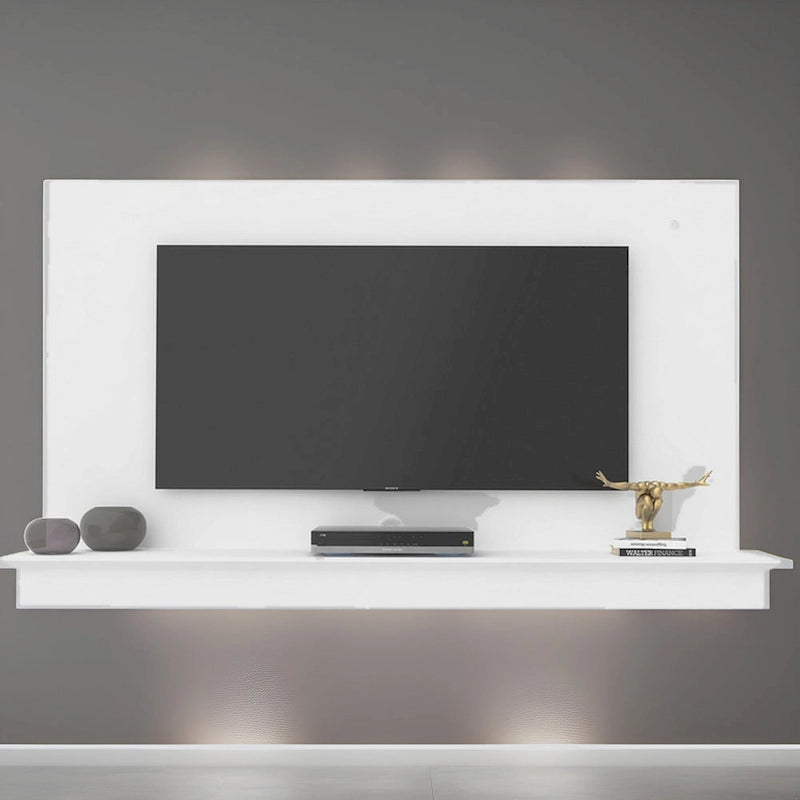 Mobile TV Sospeso per TV fino a 55 pollici - Mobile TV da Parete con Striscia LED e Ripiano
