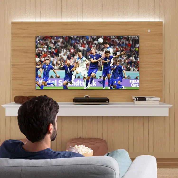 Mobile TV Sospeso per TV fino a 55 pollici - Mobile TV da Parete con Striscia LED e Ripiano