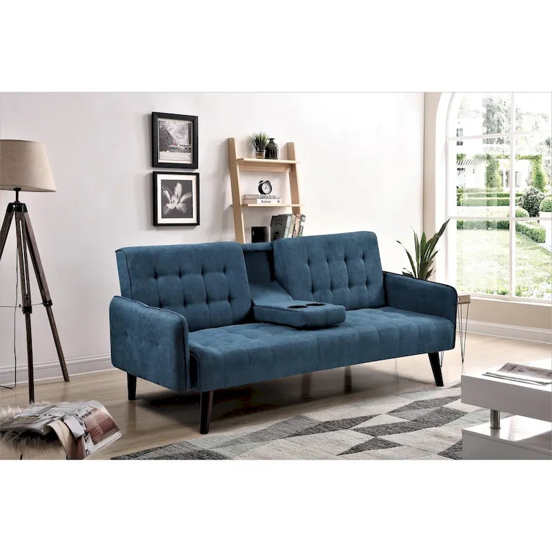 Divano letto futon imbottito Hash trapuntato