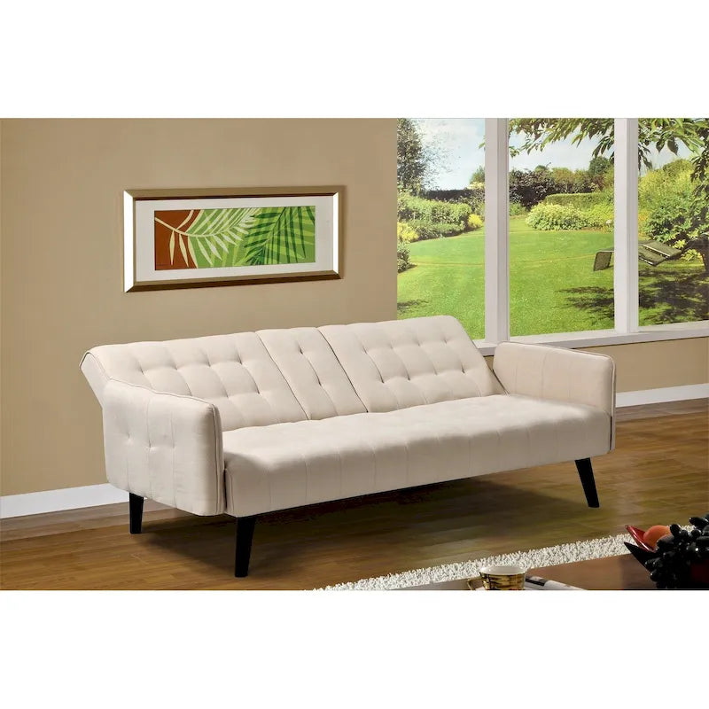 Divano letto futon imbottito Hash trapuntato