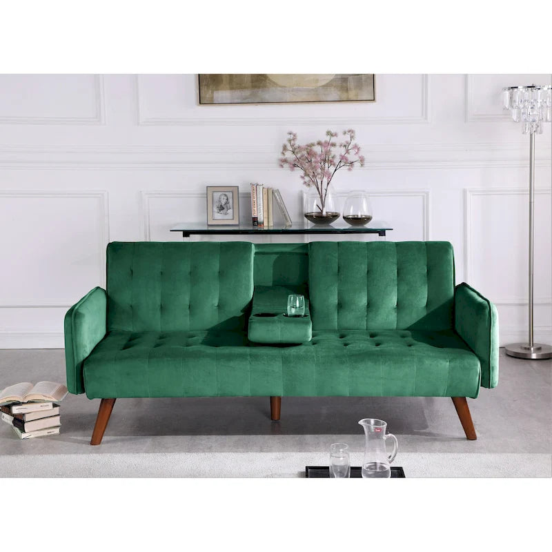 Divano letto futon imbottito Hash trapuntato