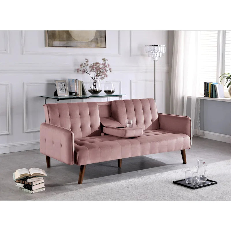 Divano letto futon imbottito Hash trapuntato