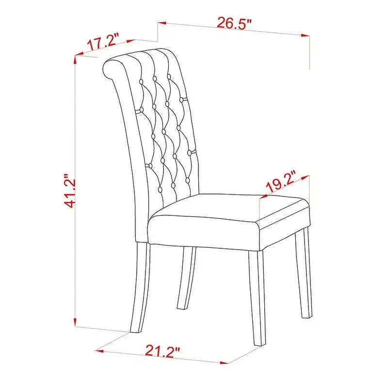 Set da pranzo in legno con tavolino e sedie Parson in tessuto di lino (Pezzi e Opzione Finitura)