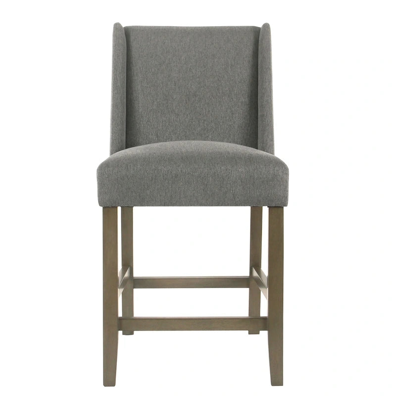 Sgabello da bancone HomePop Dinah Modern da 24 pollici - Peltro - 24 pollici
