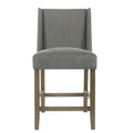 Sgabello da bancone HomePop Dinah Modern da 24 pollici - Peltro - 24 pollici