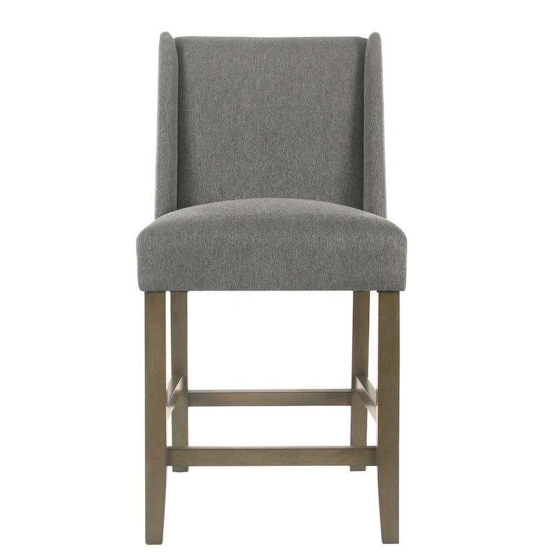 HomePop Dinah Modern 24 Counter Stool - Pewter - 24 inches - 24 inches