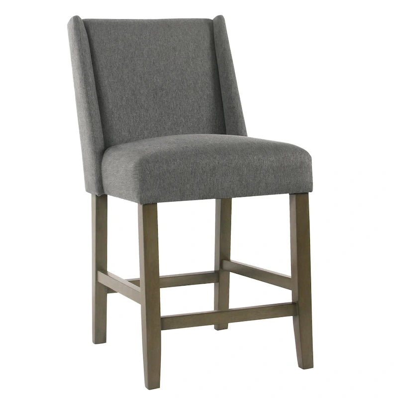 Sgabello da bancone HomePop Dinah Modern da 24 pollici - Peltro - 24 pollici