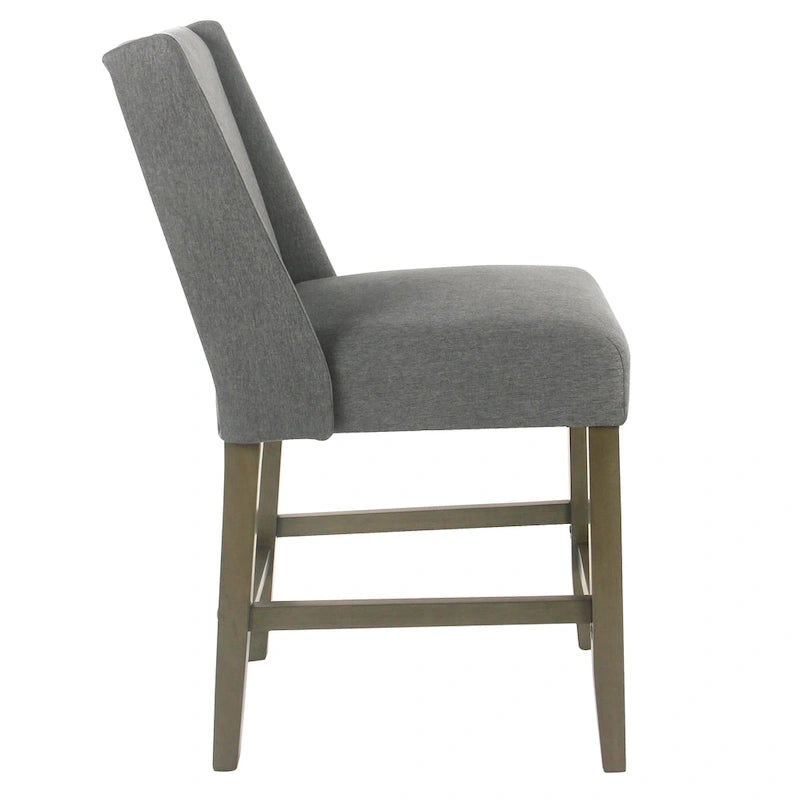 Sgabello da bancone HomePop Dinah Modern da 24 pollici - Peltro - 24 pollici