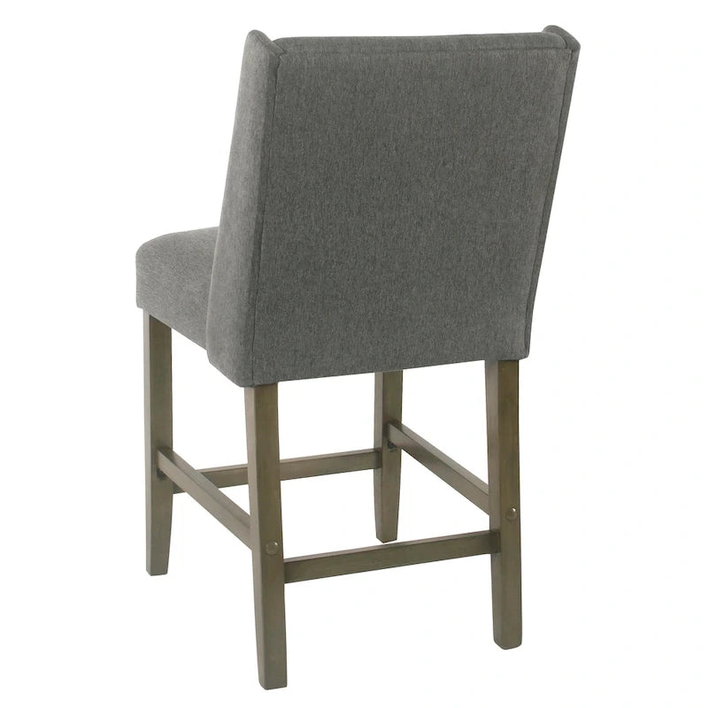 Sgabello da bancone HomePop Dinah Modern da 24 pollici - Peltro - 24 pollici
