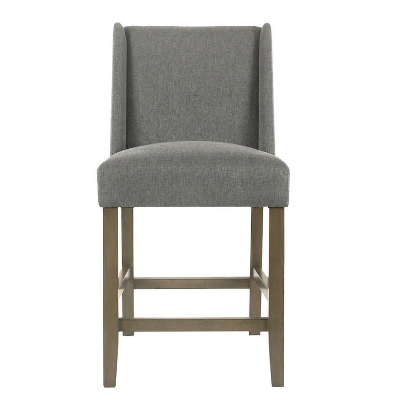 Sgabello da bancone HomePop Dinah Modern da 24 pollici - Peltro - 24 pollici