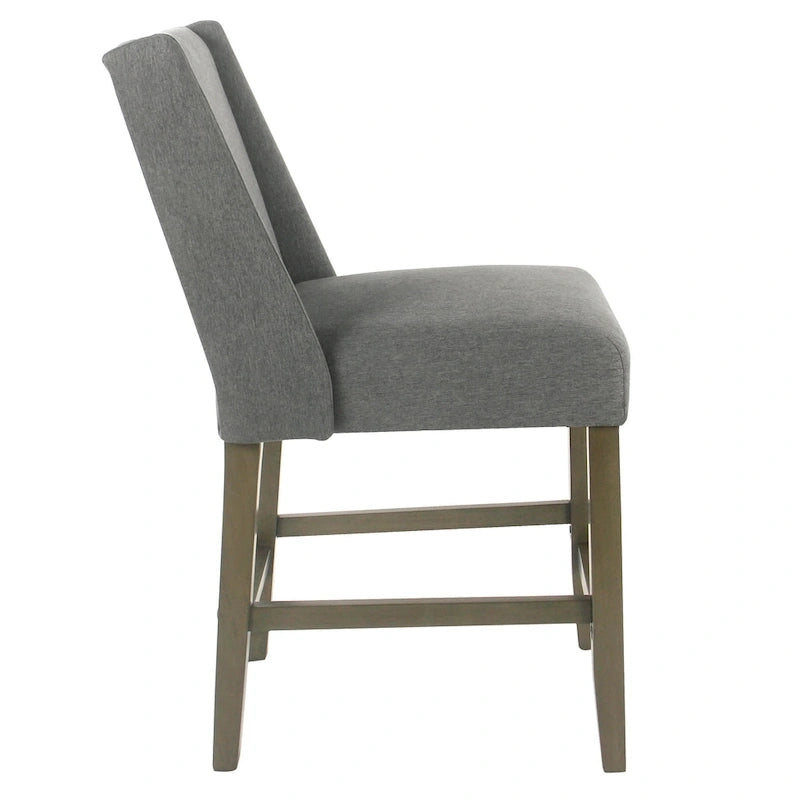 Sgabello da bancone HomePop Dinah Modern da 24 pollici - Peltro - 24 pollici