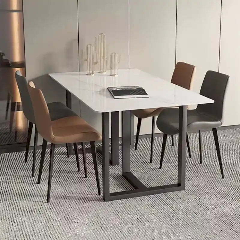 63 Tavoli da pranzo in pietra rettangolari moderni e minimalisti