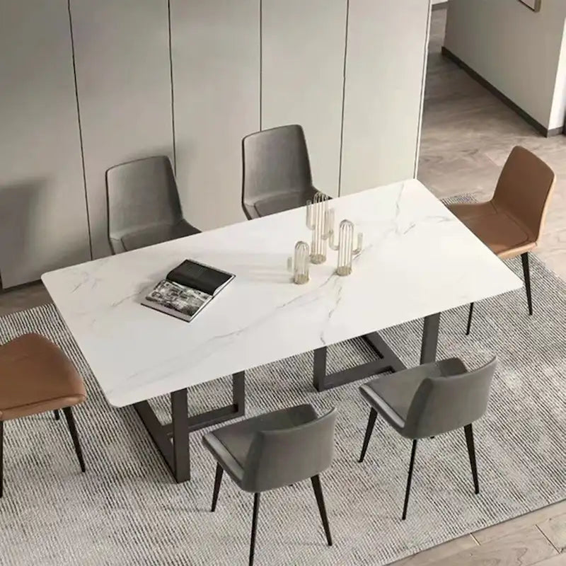 63 Tavoli da pranzo in pietra rettangolari moderni e minimalisti