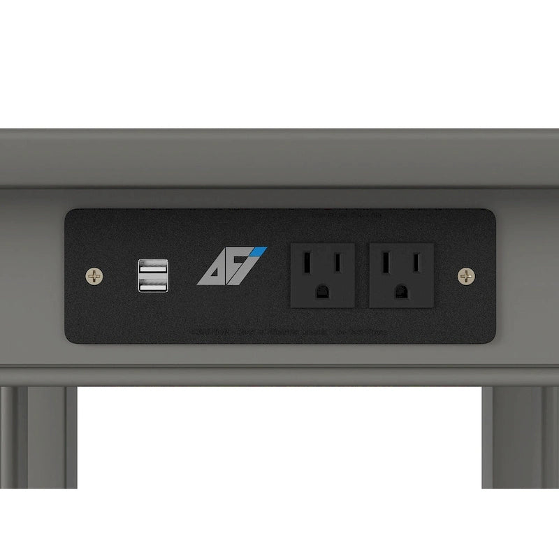 Tavolino Mission con Stazione di Ricarica USB Grigio