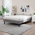 Contemporary Grey Upholstered Platform Bed