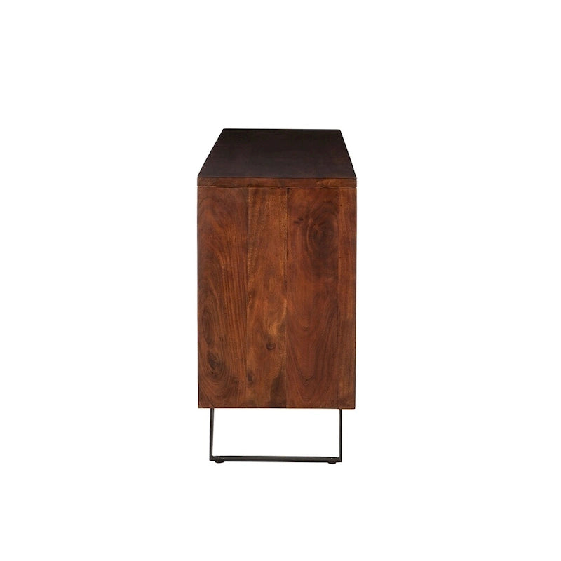 Credenza Nottingham da 68 pollici in legno di acacia con finitura noce