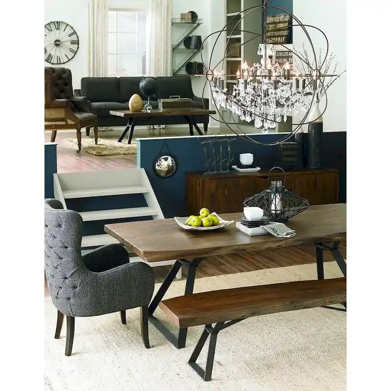 Credenza Nottingham da 68 pollici in legno di acacia con finitura noce