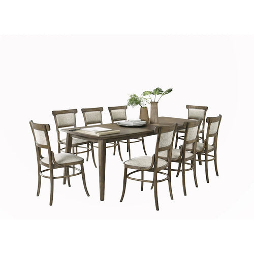 Set da pranzo 9 pezzi con 8 sedie da pranzo in tessuto