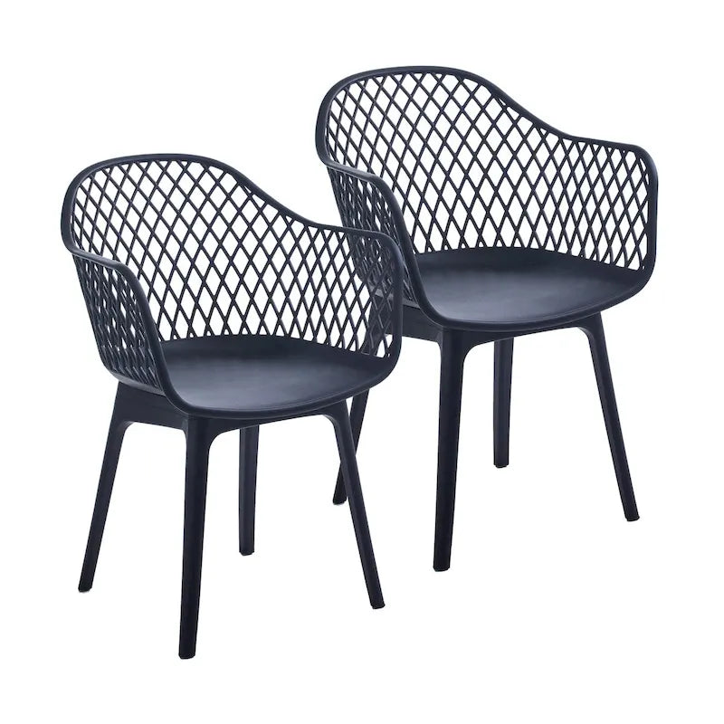 Sedie da pranzo Porthos Home Miro, set da 2, scocca e gambe in plastica