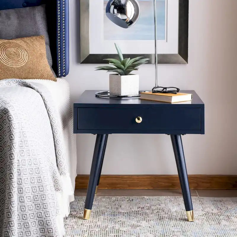 Tavolino Sunny Mid-Century con Tappo Dorato - 24 x 24 x 22,3 - 24Lx24Px22A