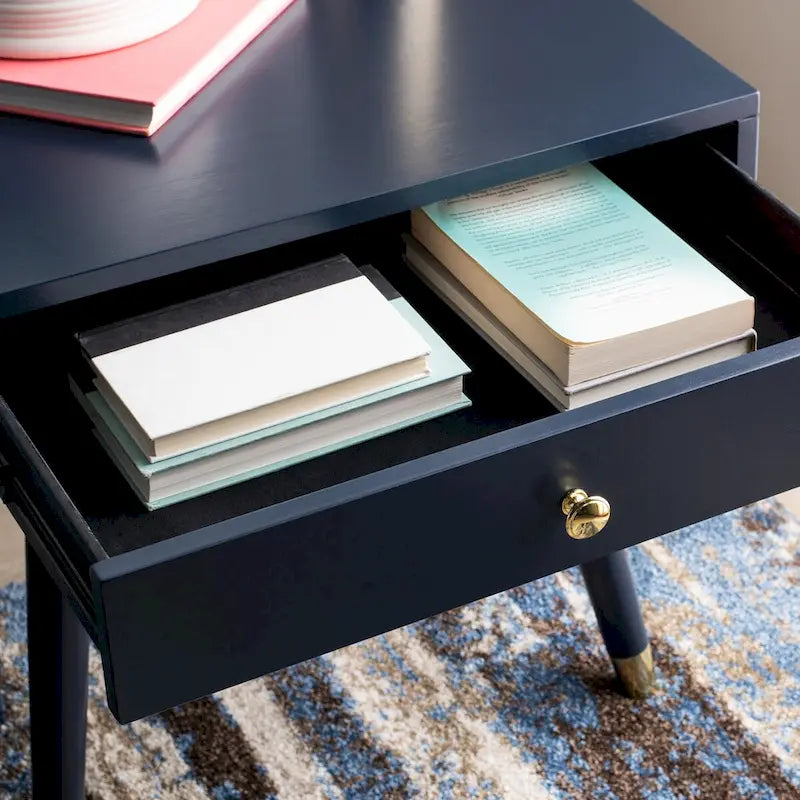 Tavolino Sunny Mid-Century con Tappo Dorato - 24 x 24 x 22,3 - 24Lx24Px22A