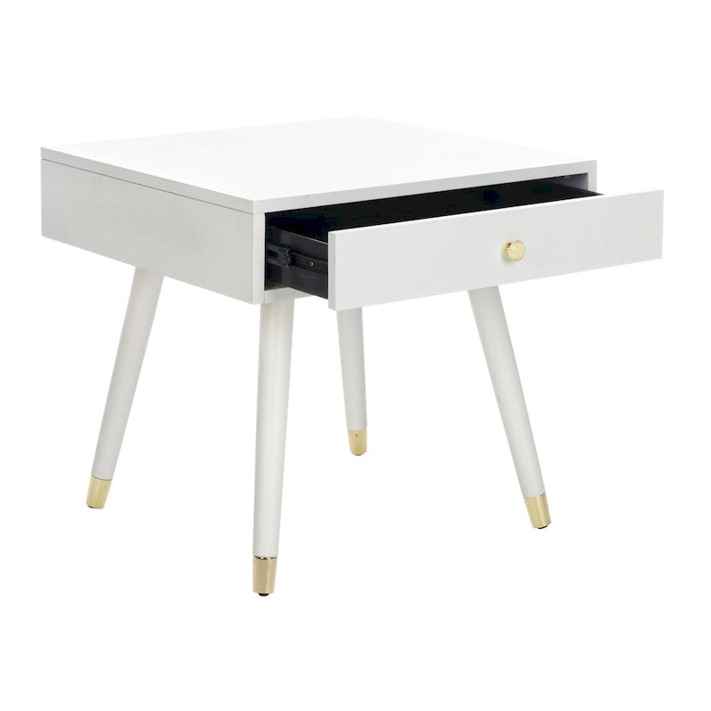 Tavolino Sunny Mid-Century con Tappo Dorato - 24 x 24 x 22,3 - 24Lx24Px22A