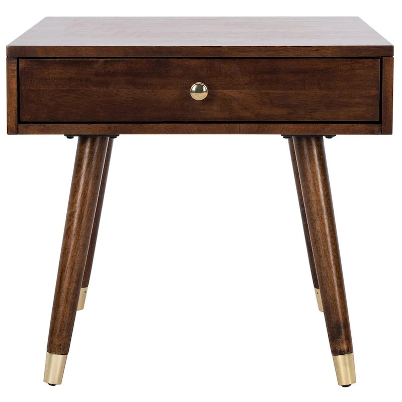 Tavolino Sunny Mid-Century con Tappo Dorato - 24 x 24 x 22,3 - 24Lx24Px22A