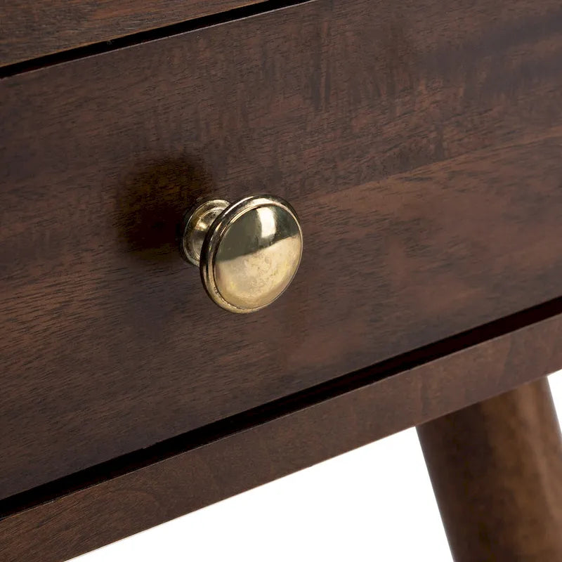 Tavolino Sunny Mid-Century con Tappo Dorato - 24 x 24 x 22,3 - 24Lx24Px22A
