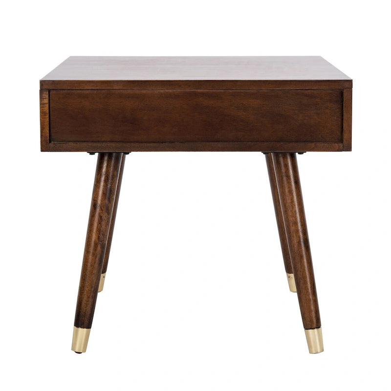 Tavolino Sunny Mid-Century con Tappo Dorato - 24 x 24 x 22,3 - 24Lx24Px22A