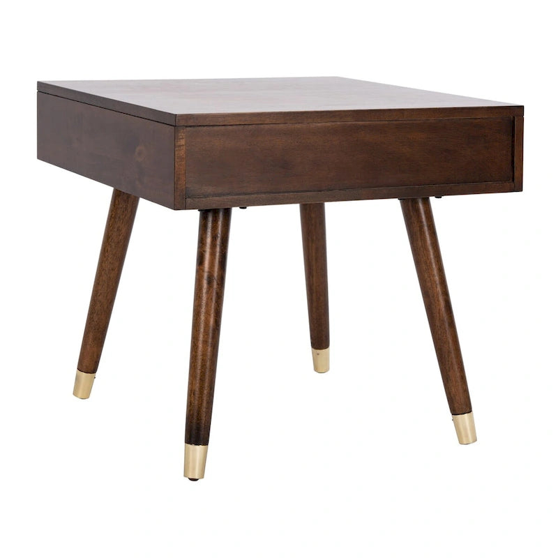 Tavolino Sunny Mid-Century con Tappo Dorato - 24 x 24 x 22,3 - 24Lx24Px22A