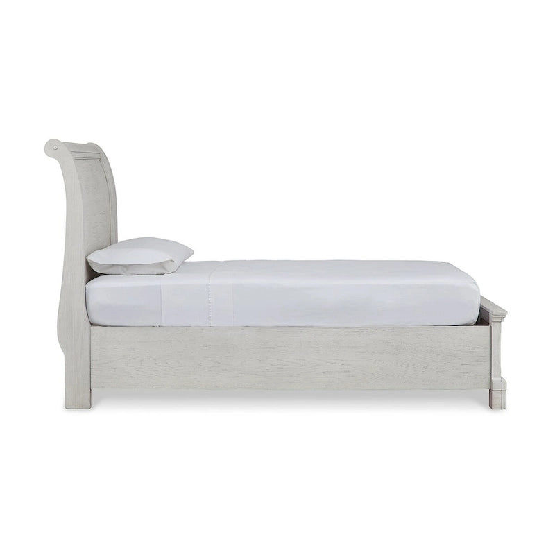 Letto contenitore a slitta singolo Robbinsdale bianco antico