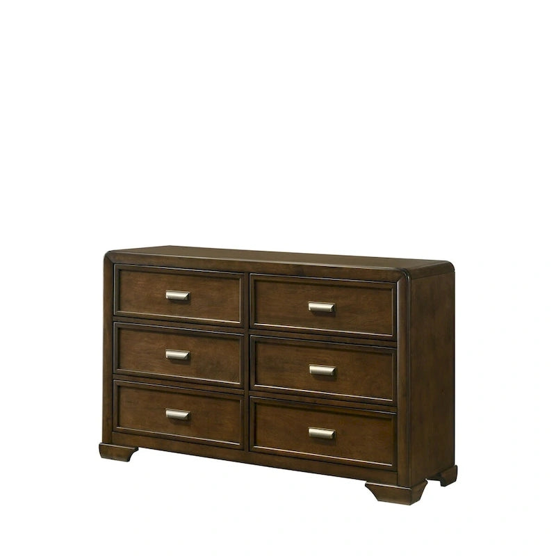 Set Camera da Letto Jimmy 4 Pezzi con Pannelli Imbottiti Marrone Beige