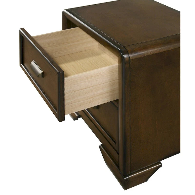Set Camera da Letto Jimmy 4 Pezzi con Pannelli Imbottiti Marrone Beige