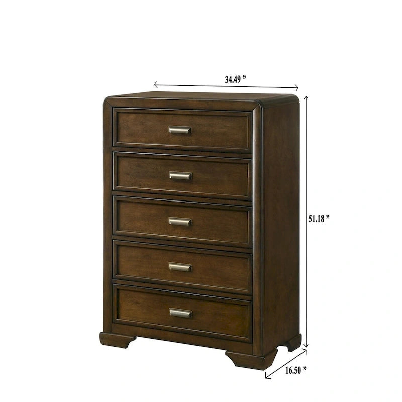 Set Camera da Letto Jimmy 4 Pezzi con Pannelli Imbottiti Marrone Beige