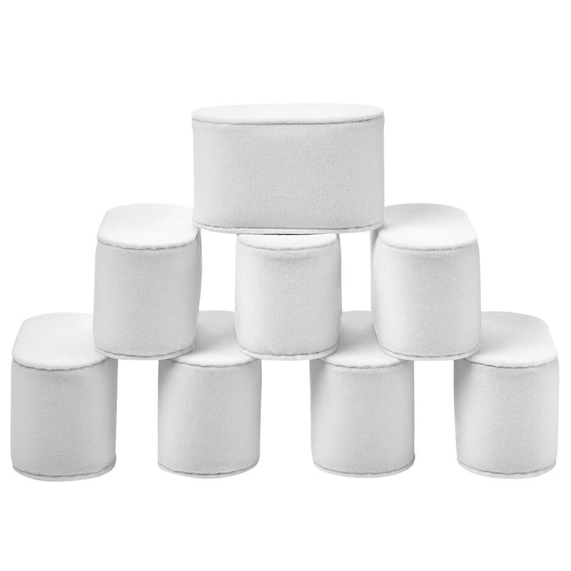 Set di 8 cuscini in velluto per braccialetti/orologi, per scatola, custodia, espositore - Disponibili in bianco e nero